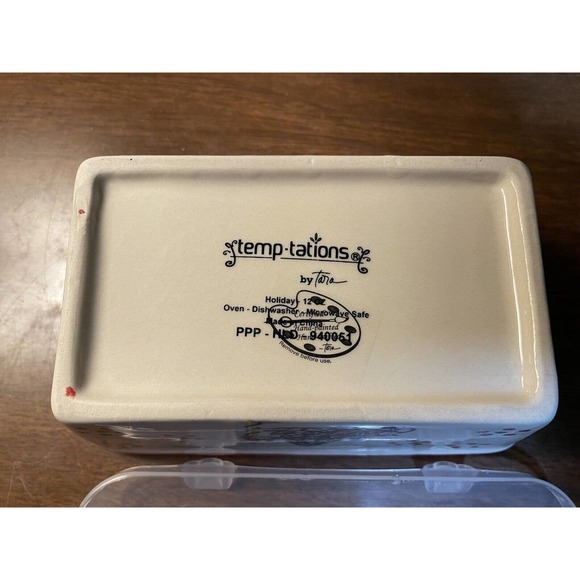 3 Temptations Christmas 12 Oz Mini Loaf Pan w/Lid/Box Bakeware - Picture 3 of 10